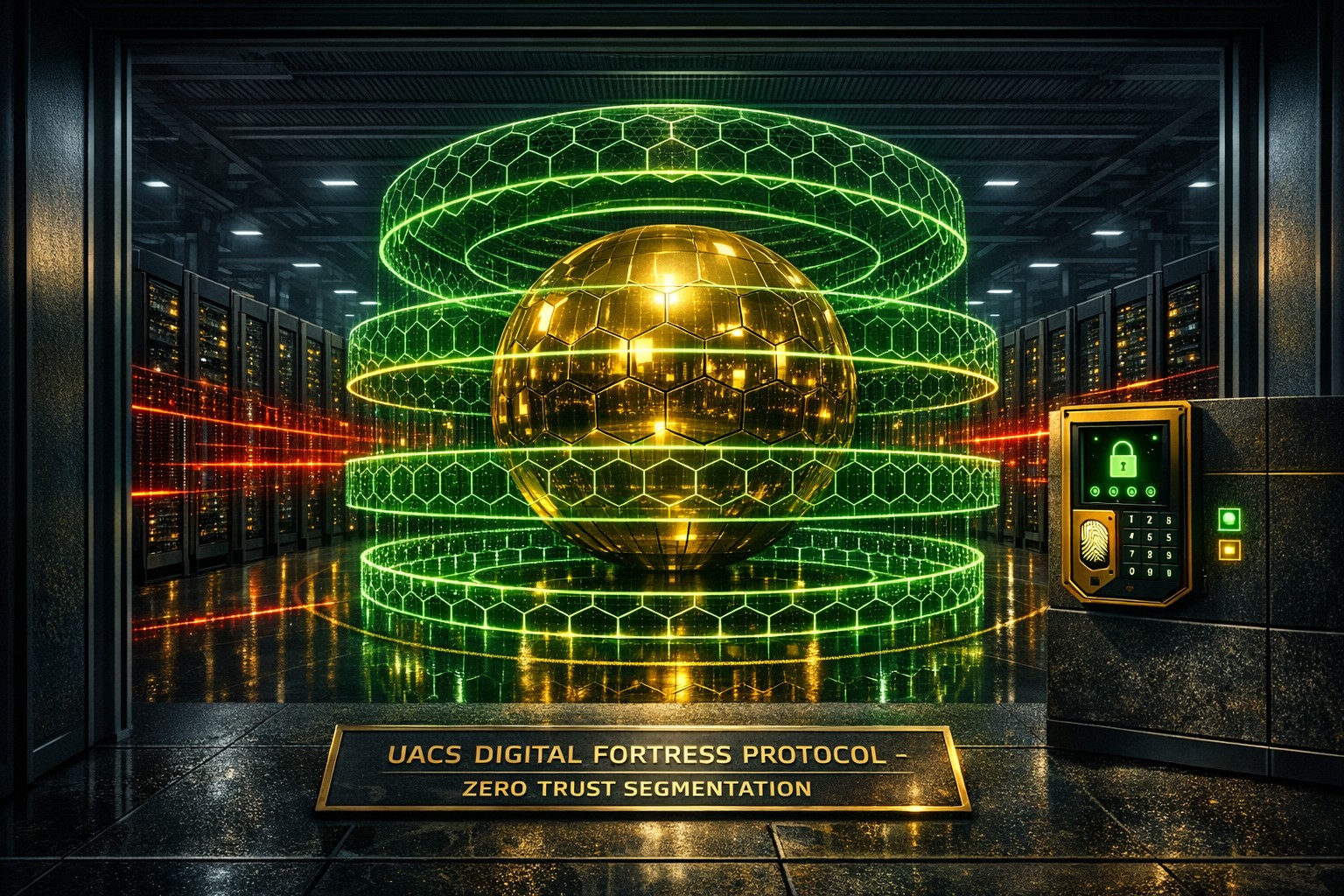 UACS Zero Trust architecture with Micro-Segmentation force fields.